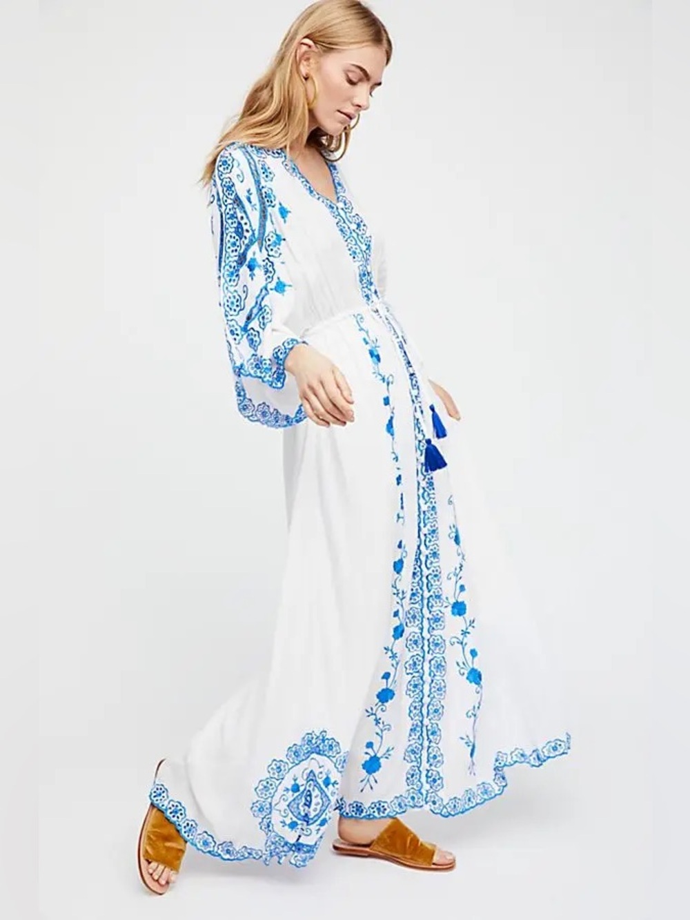 Fillyboo Cleo Embroidered Maxi Dress